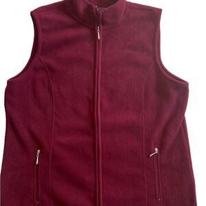 Women's Karin Scott Sport Fleece Vest Burgundy L